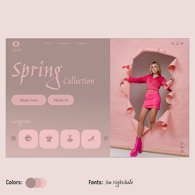 Clothing Online Shop Landing Page 3d animation app appdesign branding clothes design graphic design illustration landing page logo mobiel motion graphics product design ui ui design ux web design