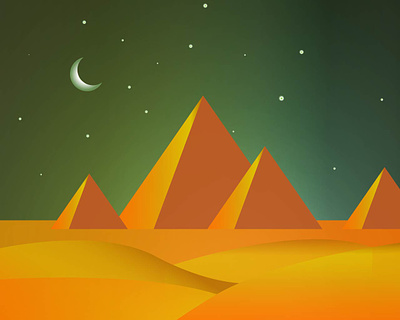 Beneath a Blanket of Stars in the Tranquil Desert dessert dribble graphic design illustration night sanddunes starry stars