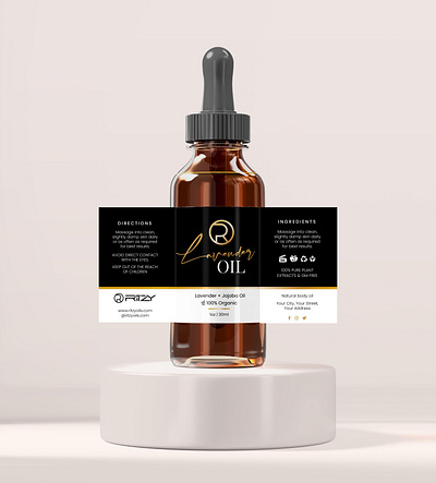 Lavender Oil Label Design branding graphic design label design oil label social media