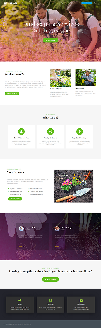 WordPress website ( Gardening landing page ) elementor pro figma to elementor figma to wordpress gardening landing page landing page web design website design wordpress landing page wordpress website