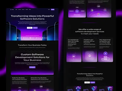 CodeCraft Solutions - Software Development Agency Website Design bento grids dark mode design development agency exceptional user experience gradient seamless integration software development ui ui design ui ux design web design website design