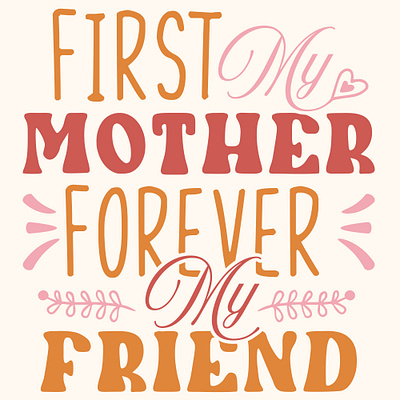 Graphic design for mother's day gifts print