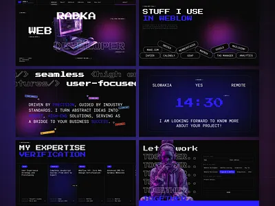 Web Developer's Portfolio - Landing Page Design ai api branding creative design development figma freelancer portfolio fullstackdev portfolio ui ux web webdesign webflow website