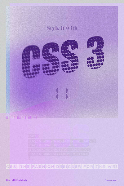 Homage to CSS graphic design poster design type typography