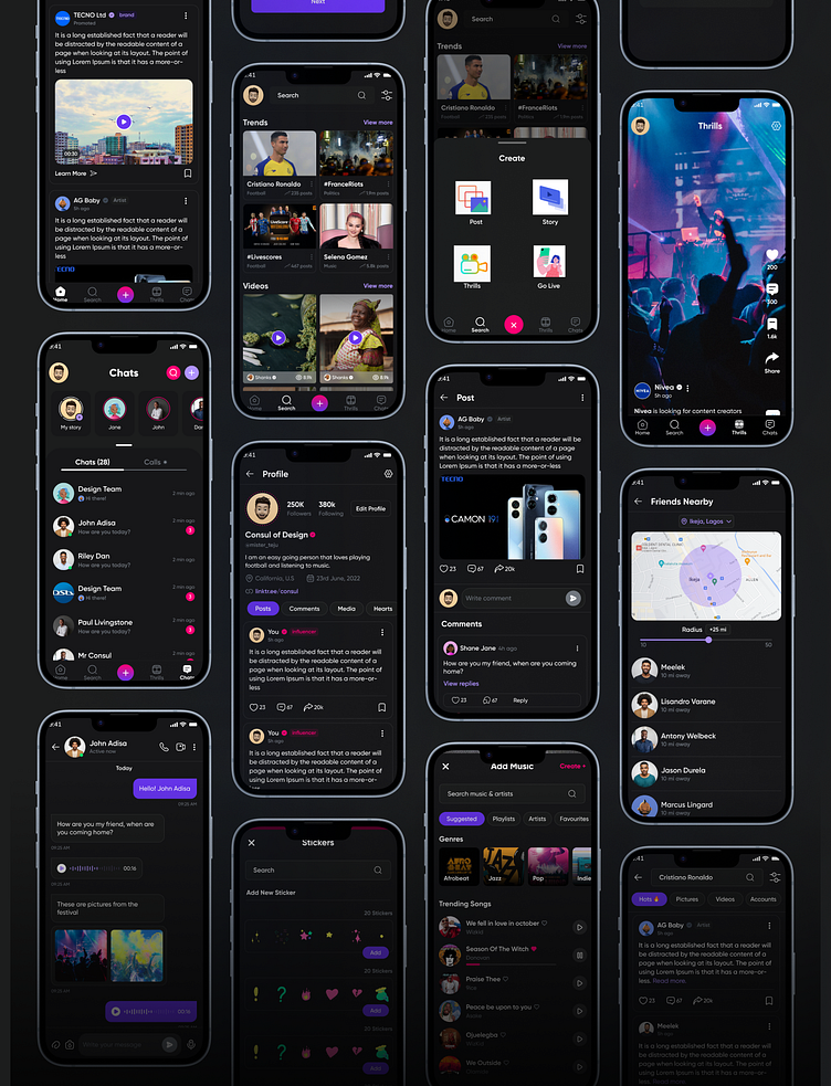 Social Media App Design by Shadab Arshad on Dribbble