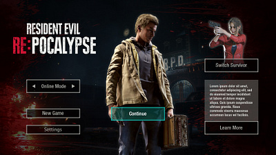 User Interface Design: Resident Evil accessibility graphic design layout style guide typography ui ux video game wireframe
