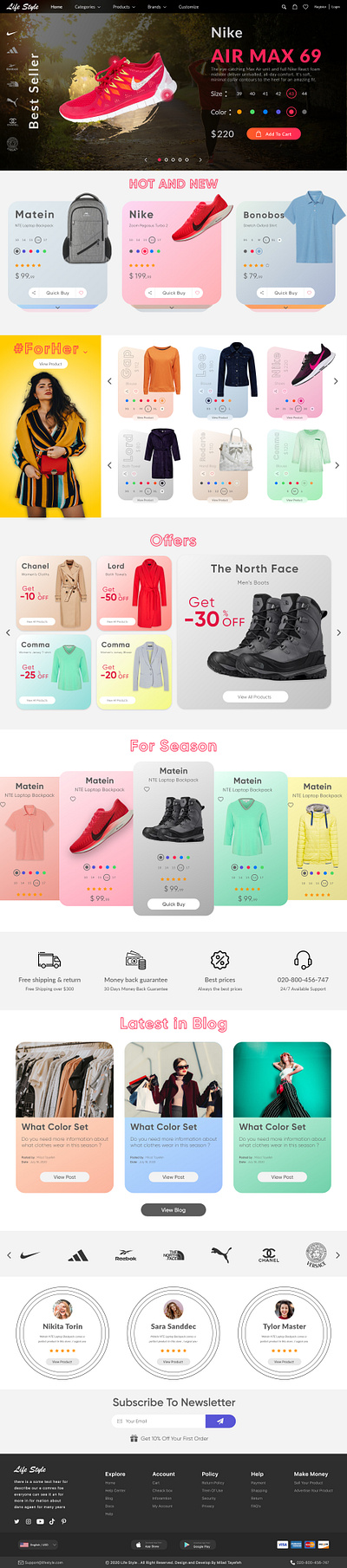 Life Style - Clothes Online Shopping app branding clothes clothes shopping clothes store design illustration online shop ui ux web webdeisgn website