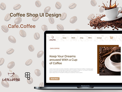 Coffee Shop UI Web Landing Page café interface design coffee coffee shop coffee shop branding design coffee shop uxui coffee shop website design coffeehouse interface design download figma landing proffesional template ui ux design web design web landing page