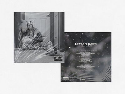 16 Years Down album cover birthday branding design hip hop hip hop album cover music music album playlist cover teen angst teenager tiny buffalo vector vinyl record