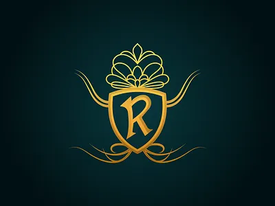 Royal Gold & Green concept logo creative gold green royal logo