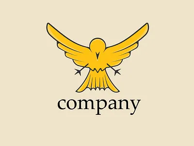 Yellow Bird - Vintage Logo abstract bird logo concept creative design illustration logo logo design vintage logo yellow yellow bird