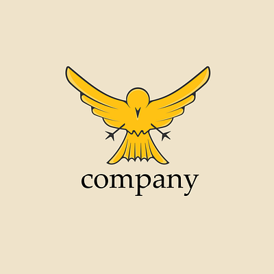 Yellow Bird - Vintage Logo abstract bird logo concept creative design illustration logo logo design vintage logo yellow yellow bird