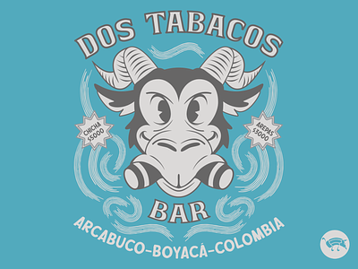 Dos Tabacos Bar affinity affinitydesigner bar character character design cigars digital illustration goat illustration pencildog ram sheep smoking