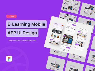 E-Learning Mobile App UI Design app design e learning mobile app elearning app learning app ui ui design