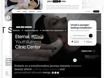 Skin Treatment Platform. branding design graphicdesign landingpage logo modern qeilow qeilowdev qeilowstudio skincare skincarewebsite ui uiux ux webdesign