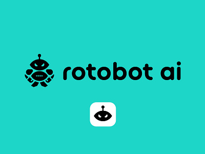 Rotobot bold branding design football geometric graphic design logo logodesign mobile modern robot