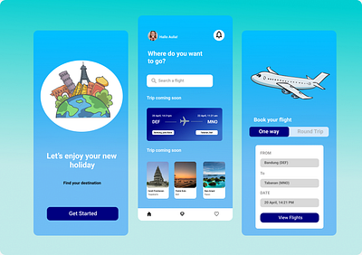 Apps Traveling landing page ui