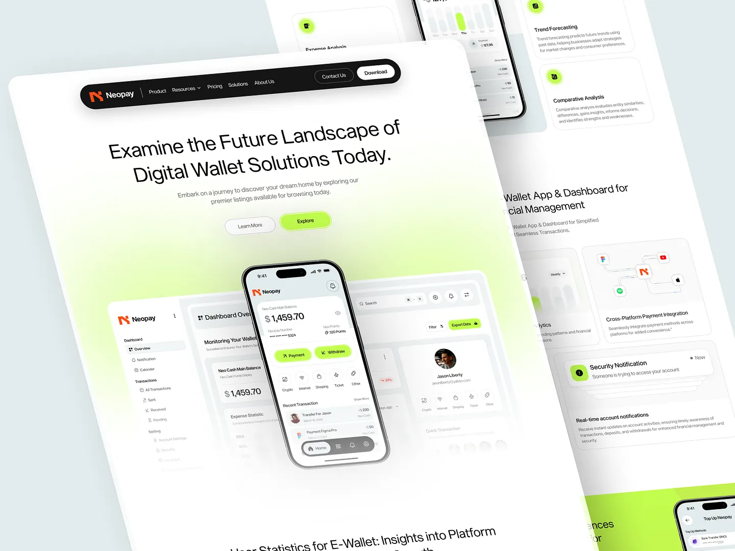 Innovative Bank Website Design: Neopay's Digital Wallet Solutions