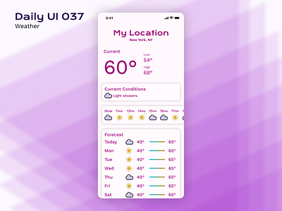 Daily UI 037: Weather app dailyui design figma ui uidesign
