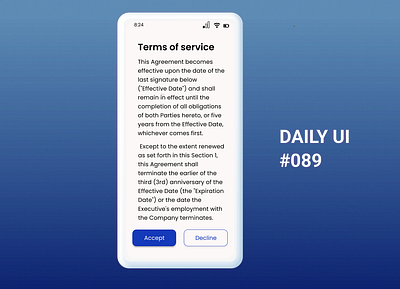 Daily UI Design#089- Agree to Terms app design ui ux