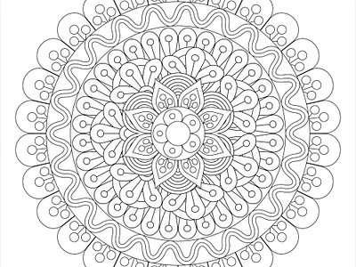 Mandala Coloring Page for Adult adult coloring book coloring book coloring page design drawing graphic illustration line art mandala mandala coloring page mandala drawing mandala line art