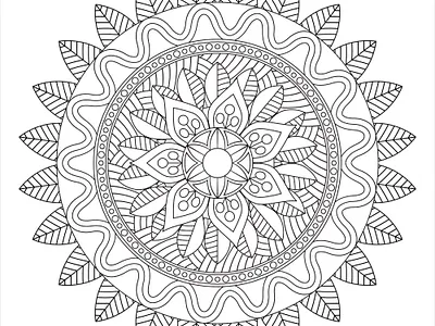 Mandala Coloring Page for Adult adult coloring book coloring book coloring page design drawing graphic illustration line art mandala mandala coloring book mandala coloring page mandala drawing mandala line art