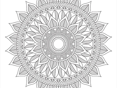 Mandala Coloring Page for Adult adult coloring book coloring book coloring page design drawing graphic illustration line art mandala mandala coloring book mandala coloring page mandala line art mandara drawing