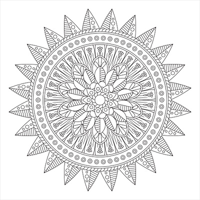 Mandala Coloring Page for Adult adult coloring book coloring book coloring page design drawing graphic illustration line art mandala mandala coloring boo mandala coloring page mandala drawing mandala line art