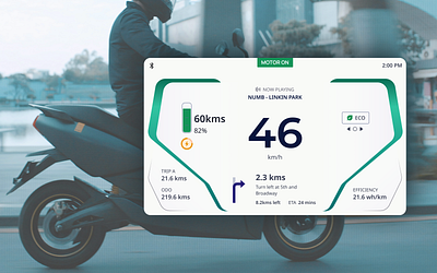 Dashboard design - HMI automotive dashboard electric scooter hmi ui ux