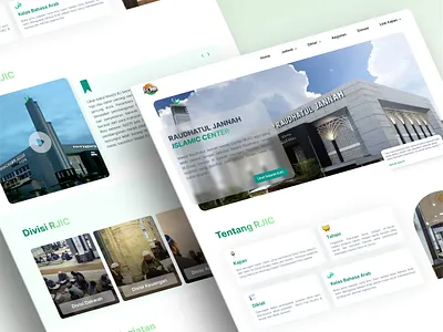 Mosque Landing Page Website clean design graphic design landing page landing page design modern website mosque mosque landing page mosque website ui ui design uiux website website design