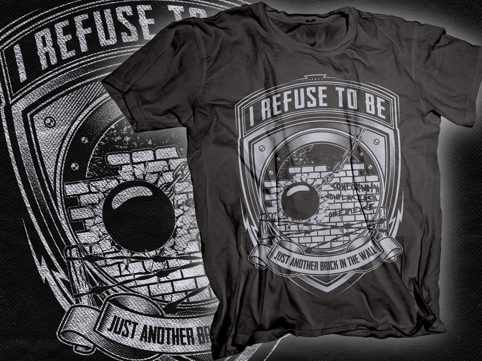 I Refuse To Be Bricks Custom T Shirt custom t shirt custom t shirt design graphic design t shirt design