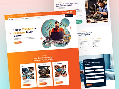 Fixo - Mobile & Computer Repair Services cellphone repair computer repair creative design design trend 2024 envytheme local shop mobile repair tablet repair uidesign ux design uxui