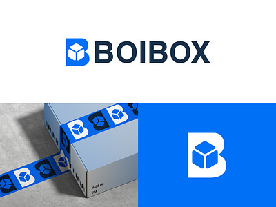 BOIBOX Logo unused (for sale) b box logo baibox logo branding cardbord cube logo delivery logo gift logo icon identity logo logo design logotype mock up logo package logo typography vector
