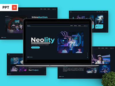 Neolity - Technology Powerpoint Templates cyber infographic portfolio powerpoint presentation