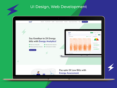 Energy Analytics Solutions Website UI analysis consumption eas electricity energy energy analytics graphic design landing page software solutions solutions ui ui design ui ux web design website website design
