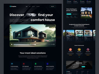 Real Estate Landing page cleen design hotel bokkin landing page house landing page real estate landing page saas landing page ui user interface design ux web website