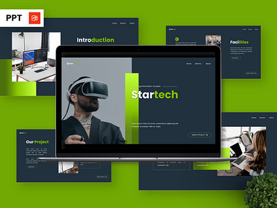 Startech - Technology Powerpoint Templates infographic portfolio powerpoint presentation programmer