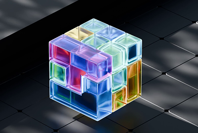 3D Tetris Cubic Animation 3d 3d animation 3d object animation animation concept cube illustration isometric motion graphics render tetris