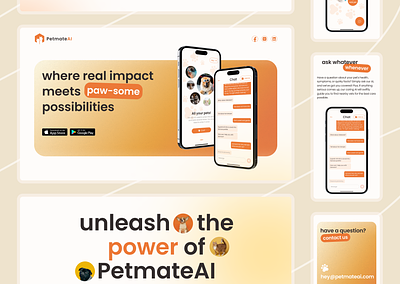Website Interface Design | AI-powered pet care tool design branding concept design designinspiration inspiration interface logo mobile pet care pets sociak ui ux website