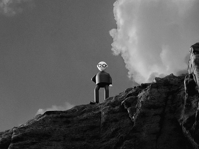 PONDER 3d atmosphere character grain illustration monochrome noisy