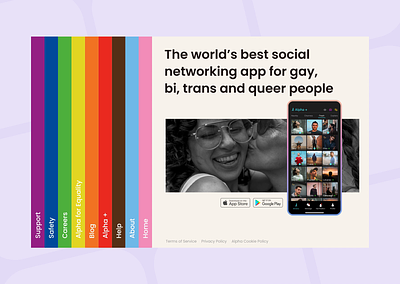 Animated Menu for Gay Website Design | Landing Page animation concept dating dating app design designinspiration gay website inspiration menu ui uitrends ux