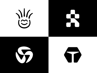 4 Black And White Logos Part Five abstract branding enter financial fintech gate graphic design illustration letermark logo mascot mihai dolganiuc design monogram portal saas symbol