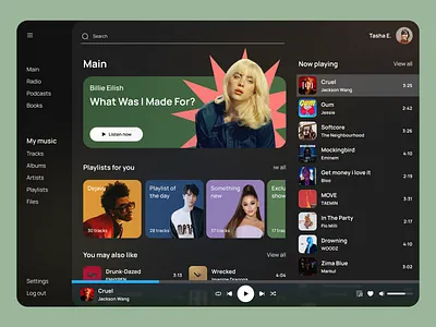 Music Web App Design Concept design music music app ui web web app web application webapp