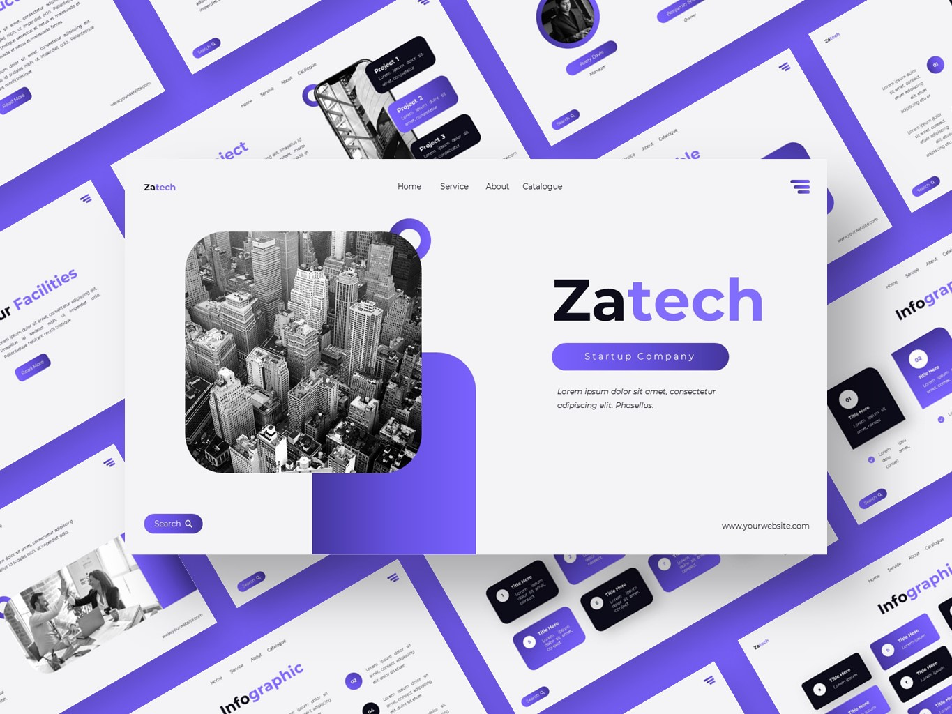 Zatech - Startup Company Powerpoint Templates by Deepslide Studio on ...
