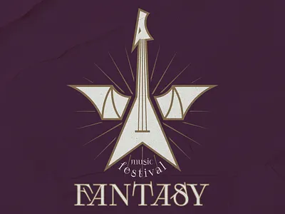 Guitar dragon mystic logo branding dragon emblem graphic design guitar illustration logo logotype modern music mystic star