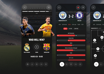 Football Results App app application barcelona bellingham design figma football footballer gabi gavi hero screen real madrid result ui uxui