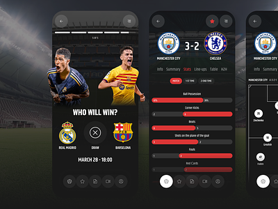 Football Results App app application barcelona bellingham design figma football footballer gabi gavi hero screen real madrid result ui uxui