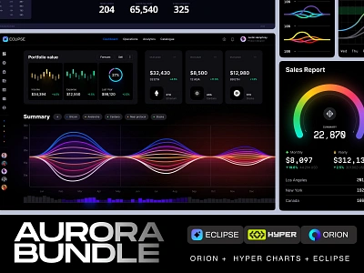 Orion + Hyper Charts + Eclipse 3d animation aurora branding chart dashboard dataviz design desktop graphic design illustration infographic logo motion graphics statistic template ui