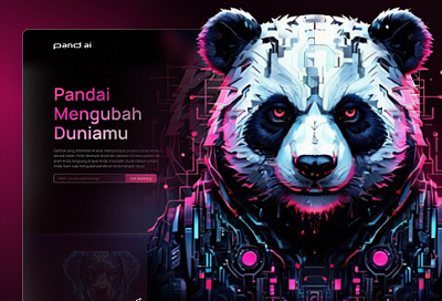 pand.ai - Website Design branding cyberpunk design experience inspiration ui uiux user interface web design