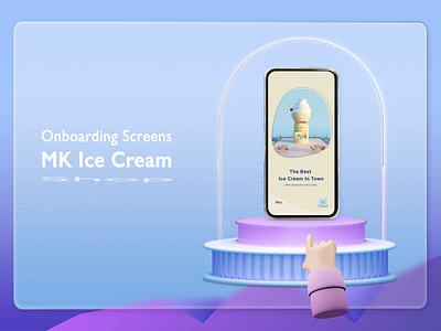 MK Ice Cream Shop 3d animation branding design graphic design illustration motion graphics ui
